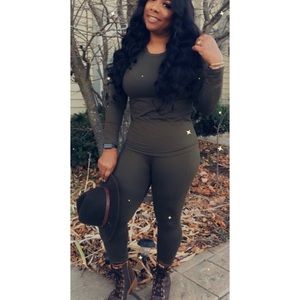 Long sleeve top and legging set